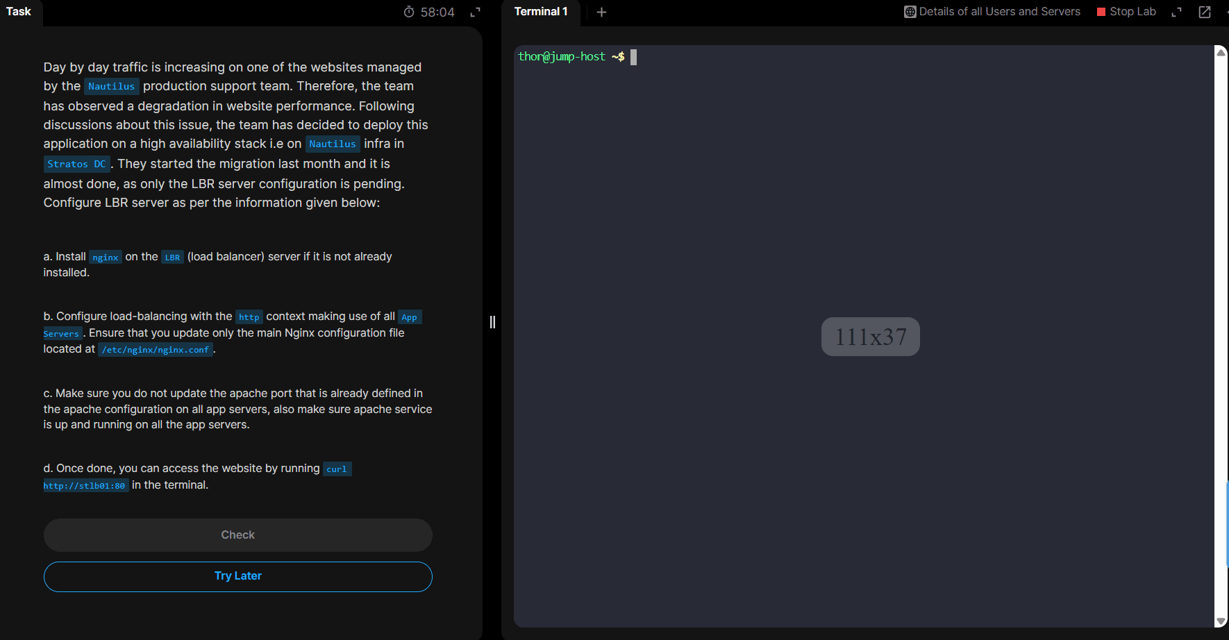 KodeKloud Engineer Day 16: Install and Configure Nginx as Load Balancer